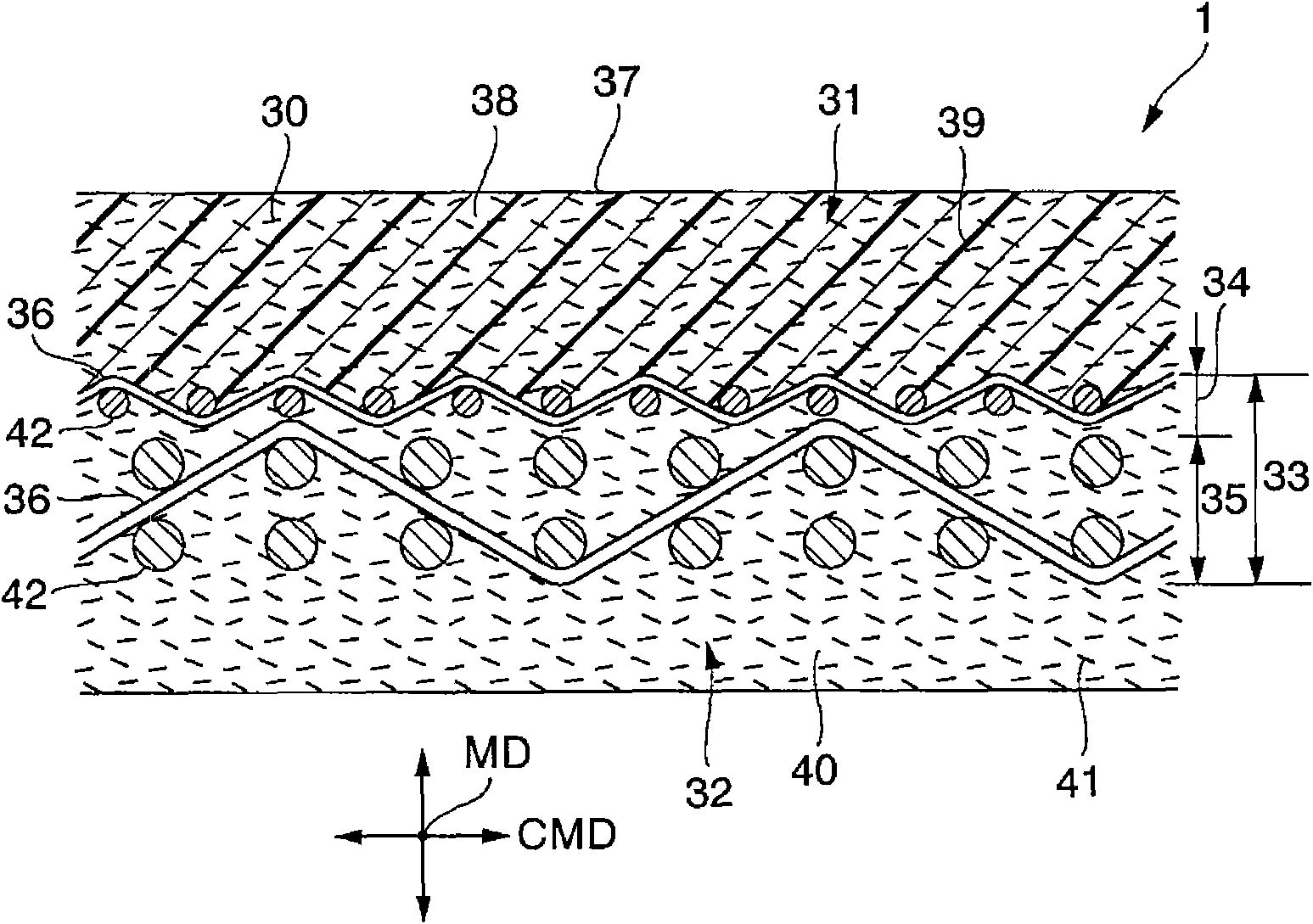 Wet paper conveyance belt