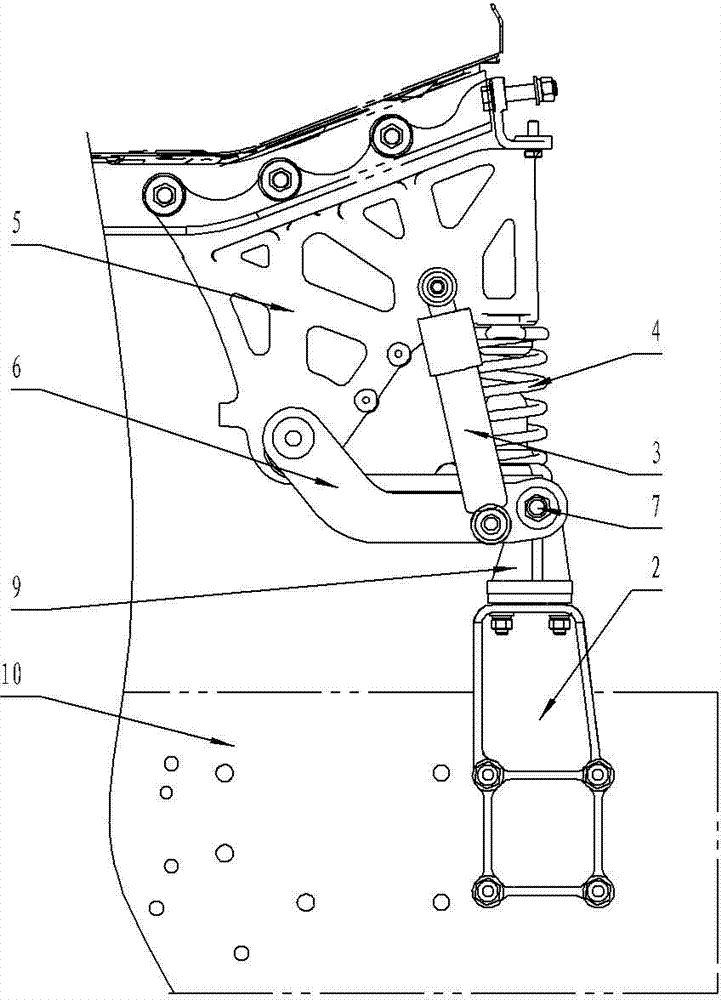 Suspension device for heavy-duty truck cab