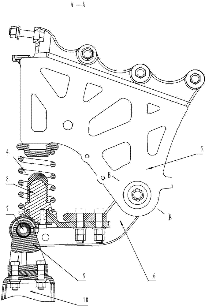 Suspension device for heavy-duty truck cab