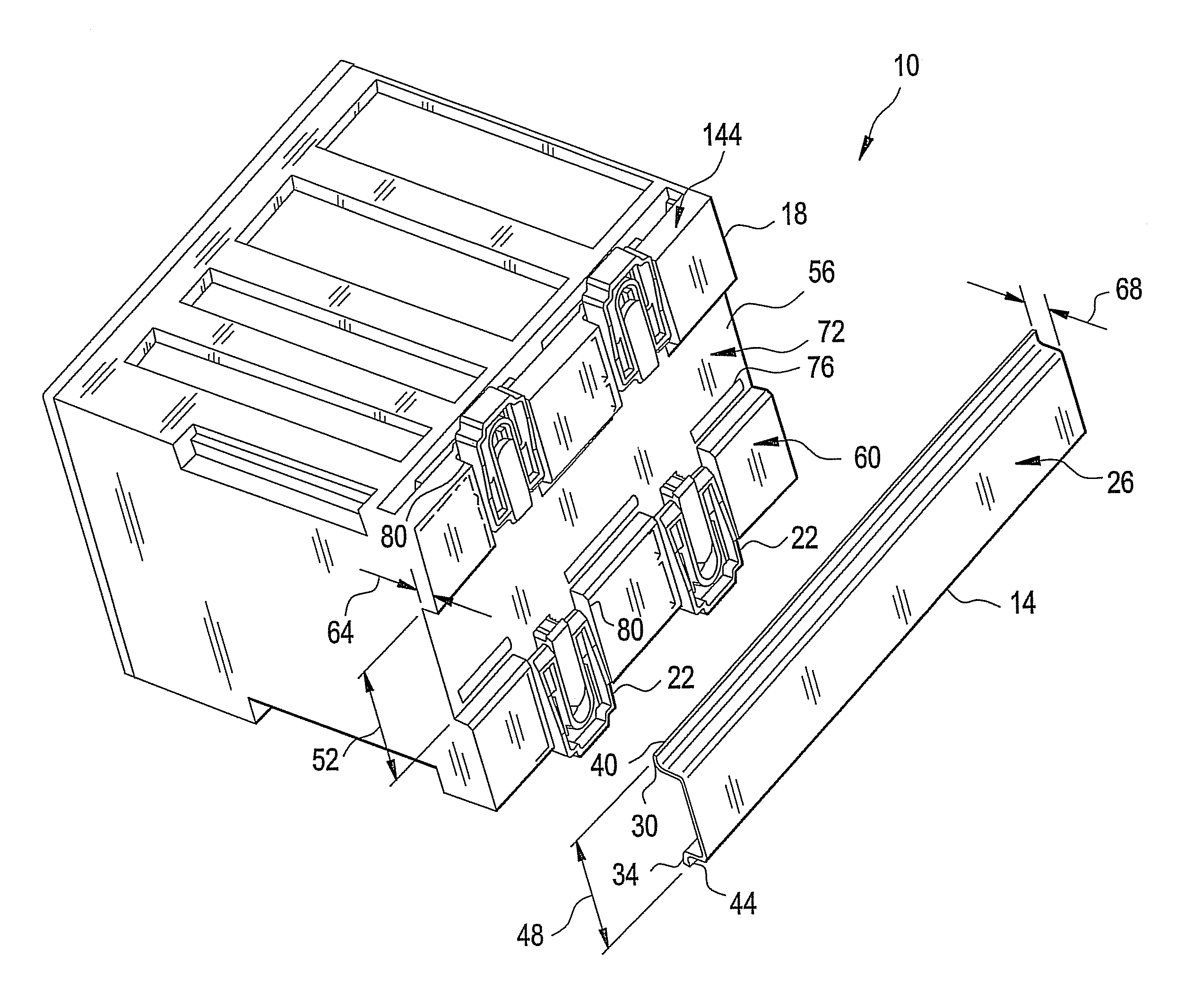 Enclosure-to-rail retaining system and method