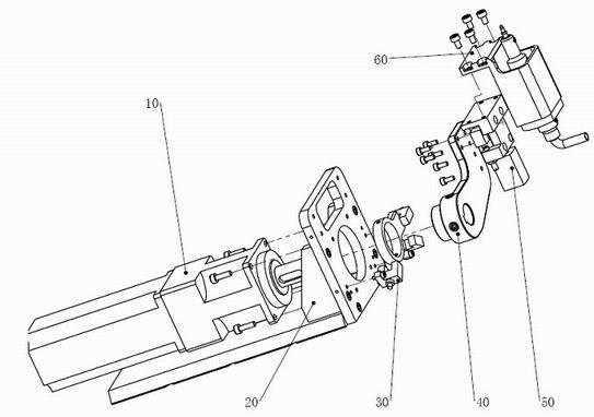 Pneumatic linear driven chip picking and turning device