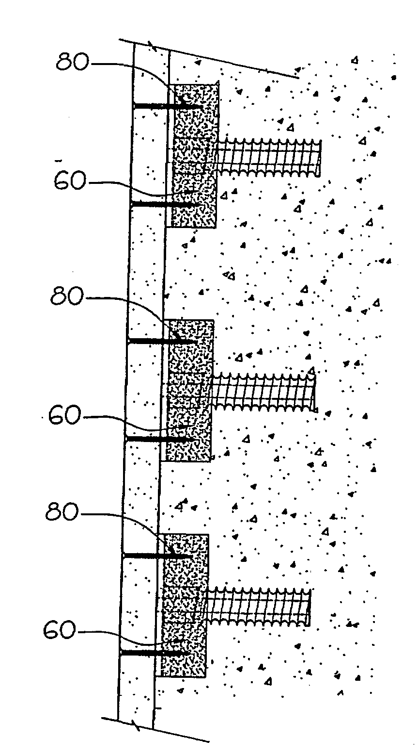 Fastening device with adjustable fastening surface embedded in cast panel or other products