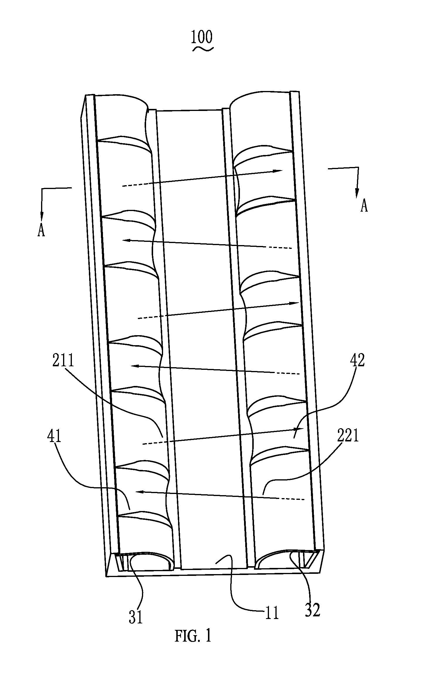 Bar-typed double-row LED lighting