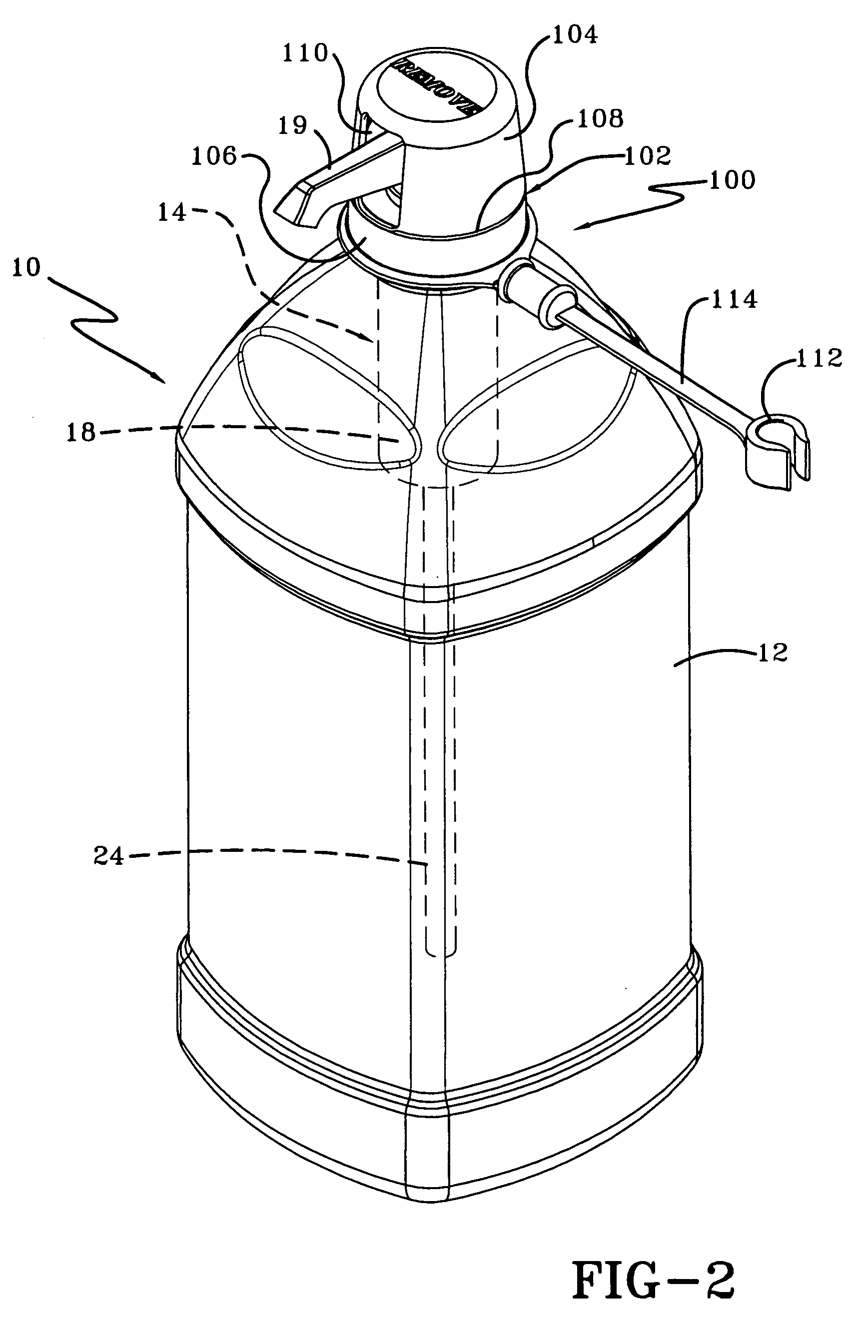 Stroke and output limiter for positive displacement pump bottle