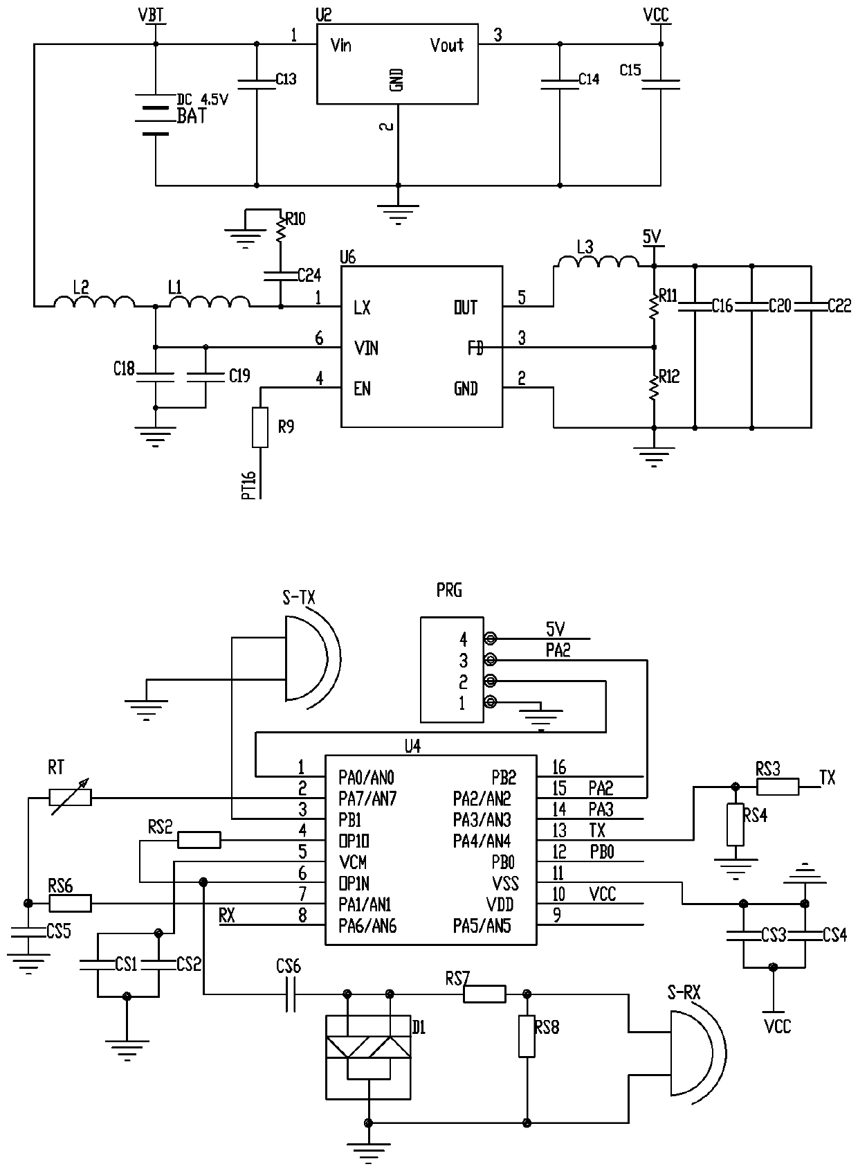 Portable ultrasonic height and distance measurement device