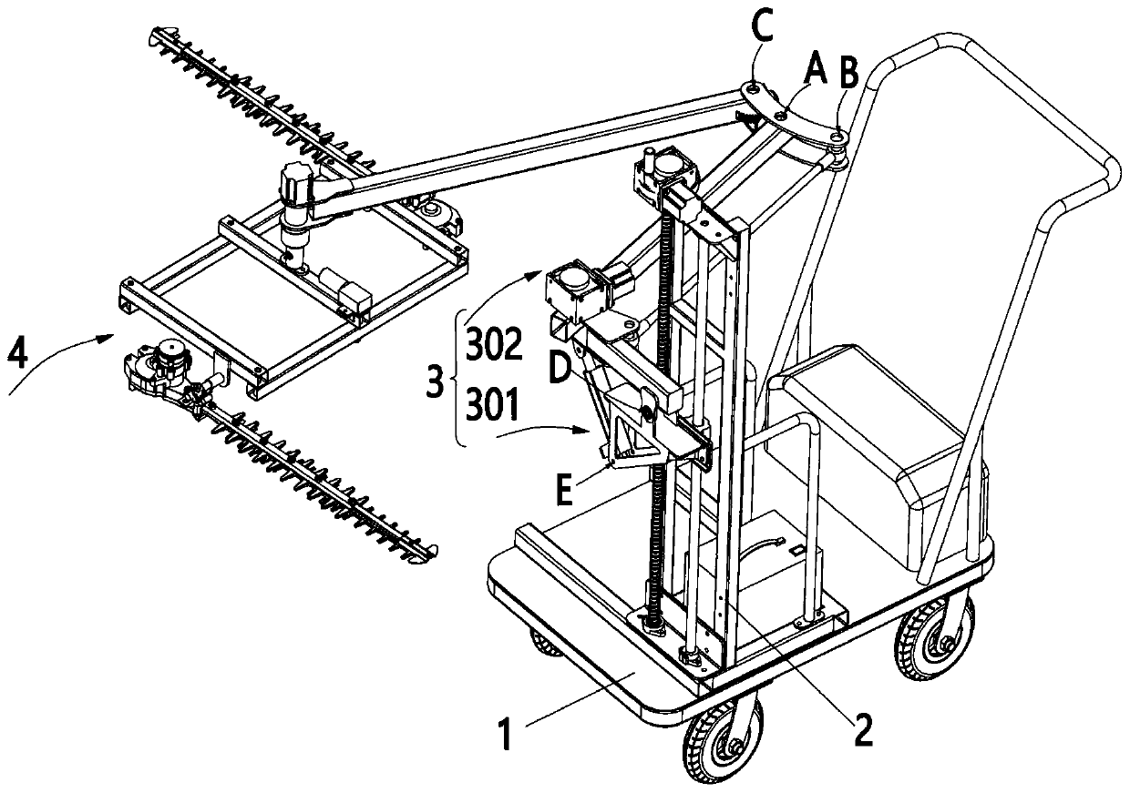 Trimming mechanism for hedge trimmer and hedge trimmer