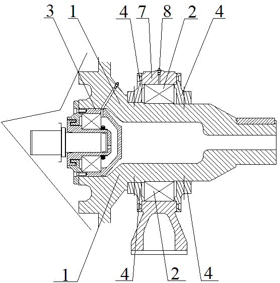 Locking device for vacuum turning roll