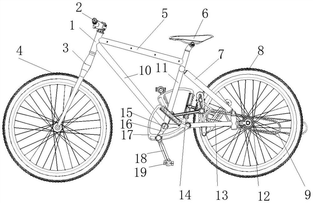 Chainless drive variable-speed bicycle