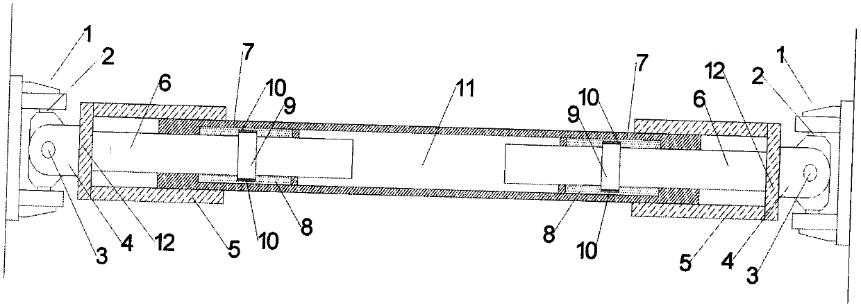 Bridge shock absorption and falling prevention device