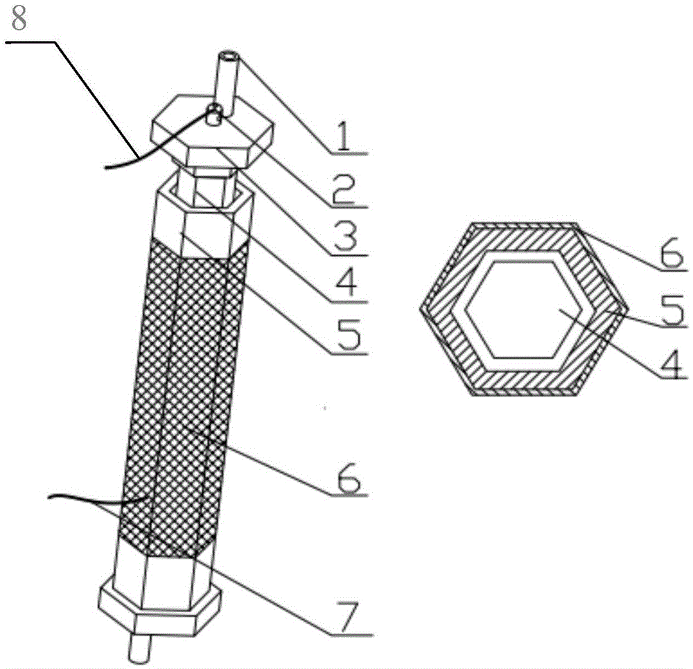Low-temperature plasma generator with hexagon pipe-type structure