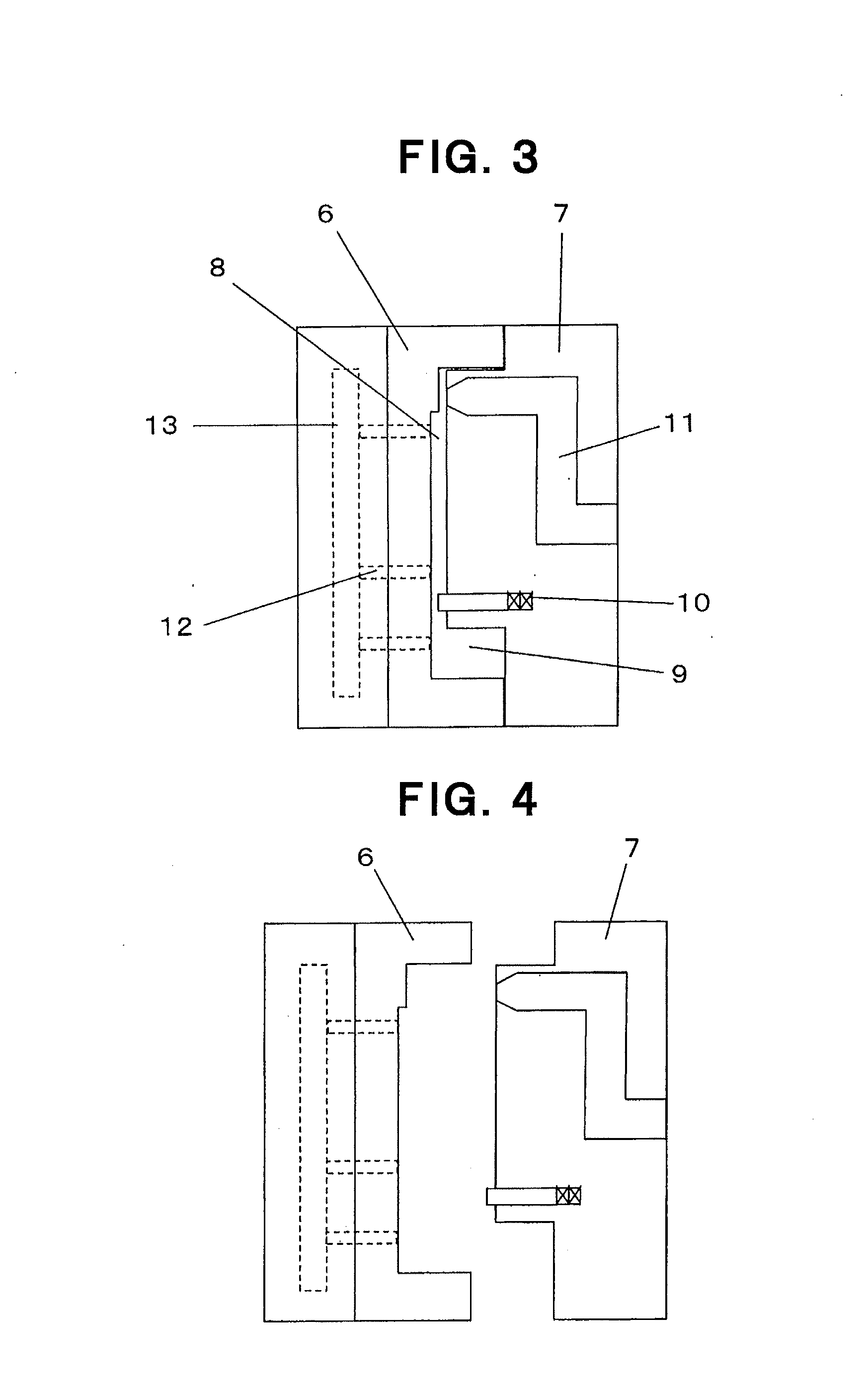 Injection molded body and method for producing same