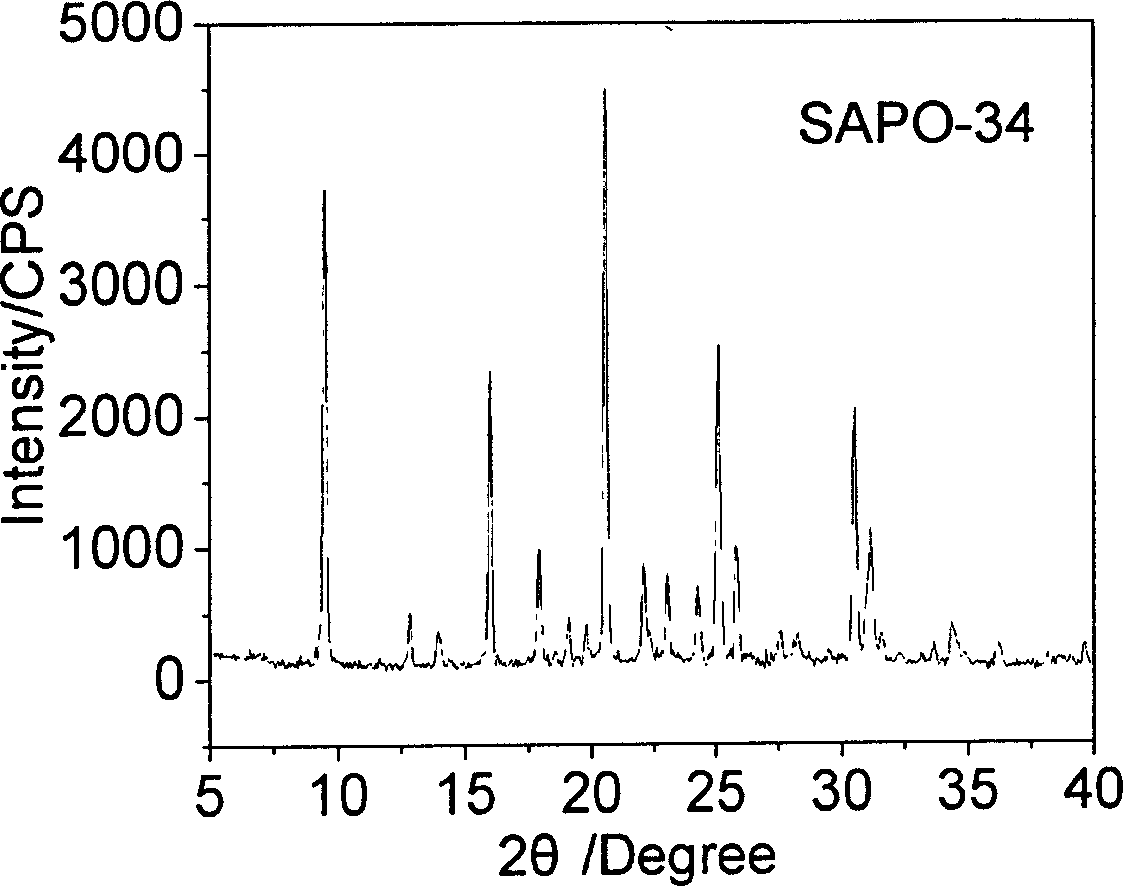 Process for prepareing SAPO-34 molecular siever