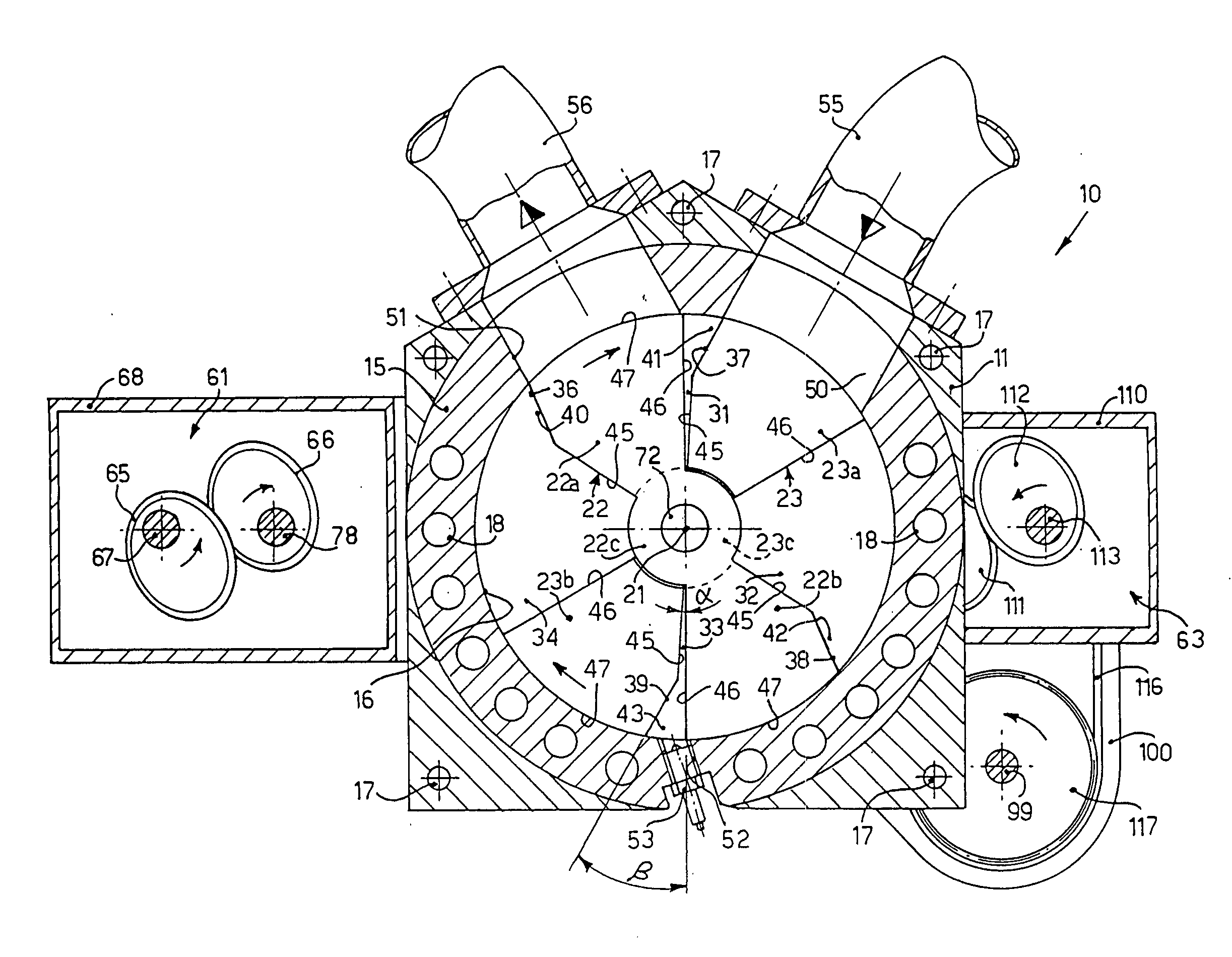 Rotary piston combustion engine
