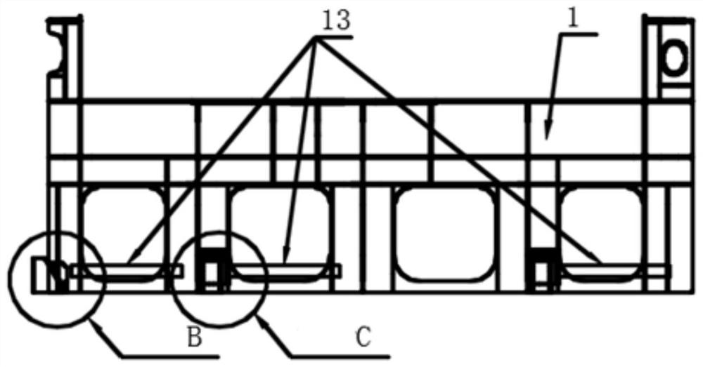 Positioning method for single-shell fuel tank block