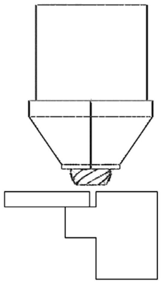 Stirring head and its welding process for friction stir welding of aluminum alloy with large gap