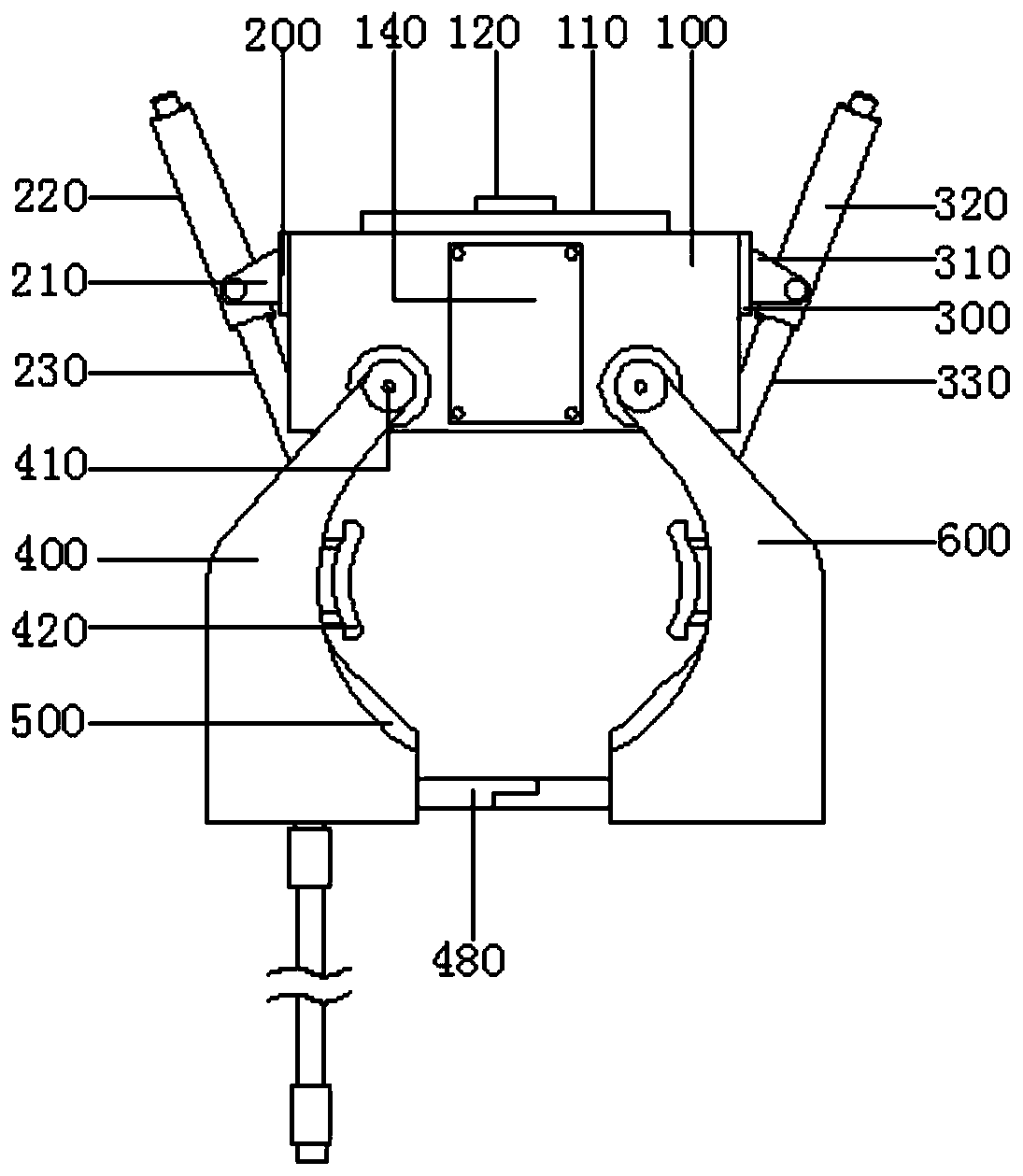 Clamp structure for grabbing mechanical equipment