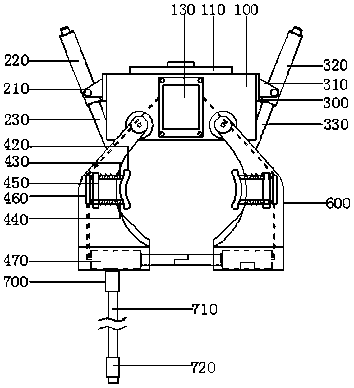 Clamp structure for grabbing mechanical equipment