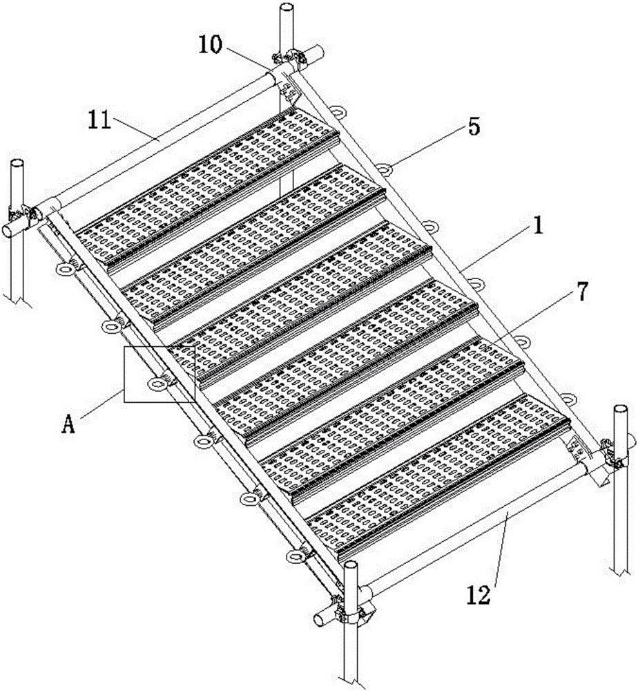 Building scaffolding stairs easy to detach and install and erection method thereof