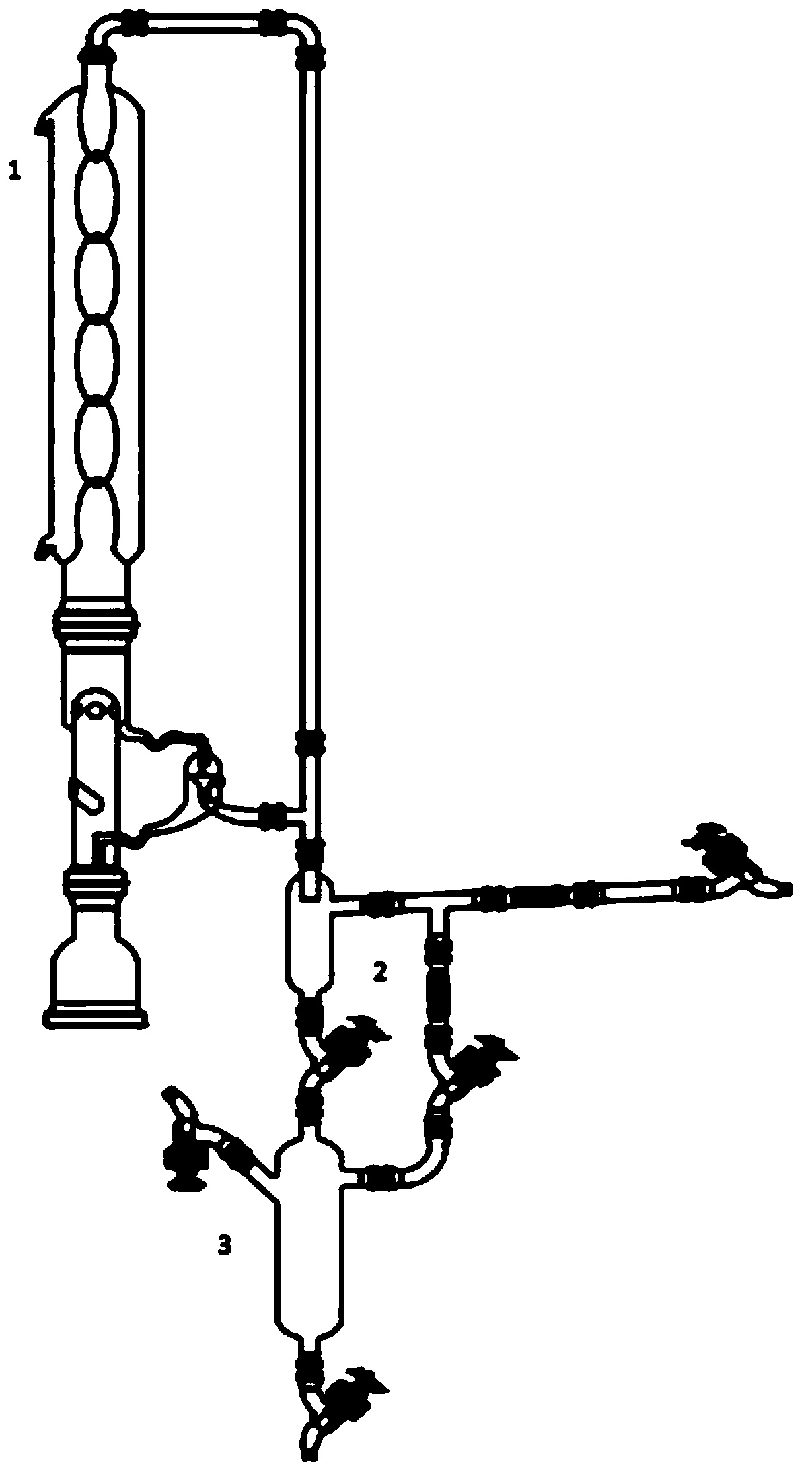 Monitoring method for liquid holdup in process of preparing high-purity elemene