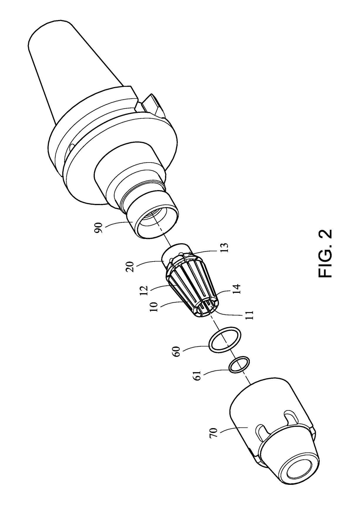 Blade fastening device having a waterproof arrangement