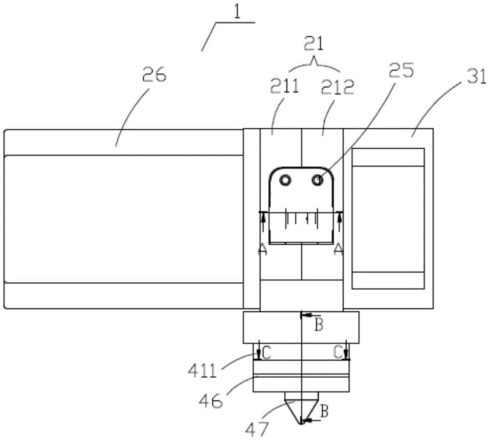 A wax material 3d printer head