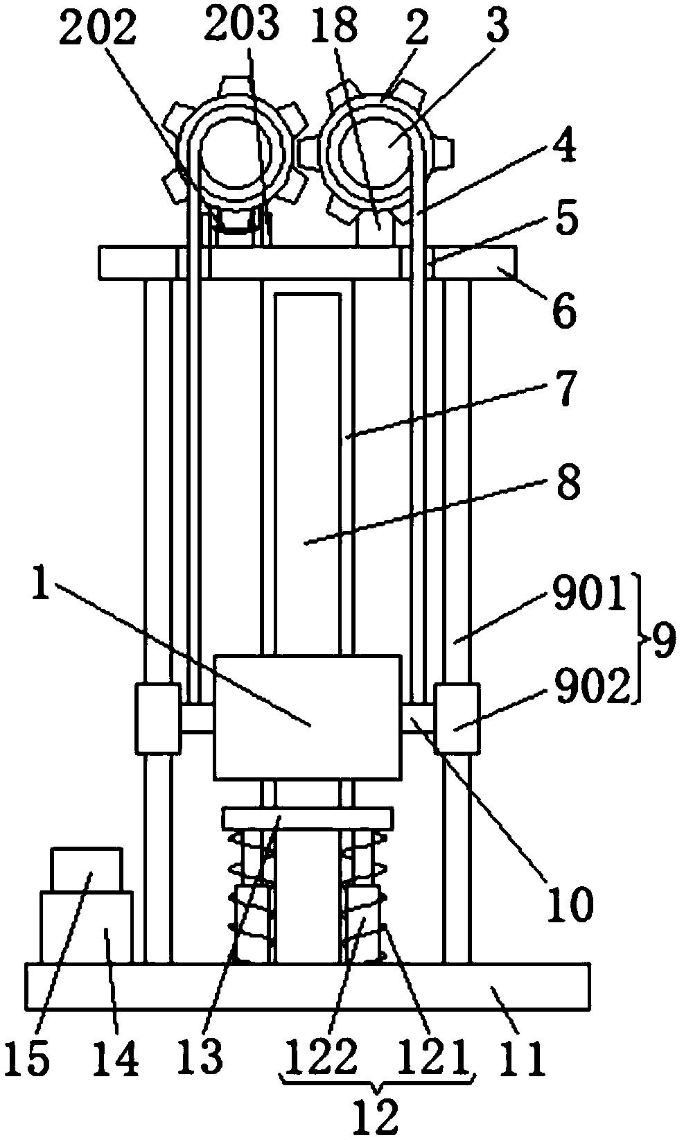 Transportation device for fixing building material in building construction
