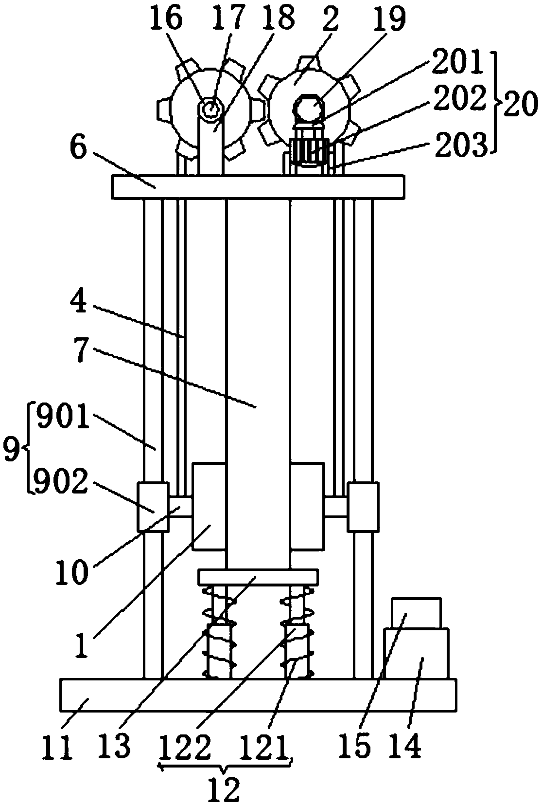 Transportation device for fixing building material in building construction