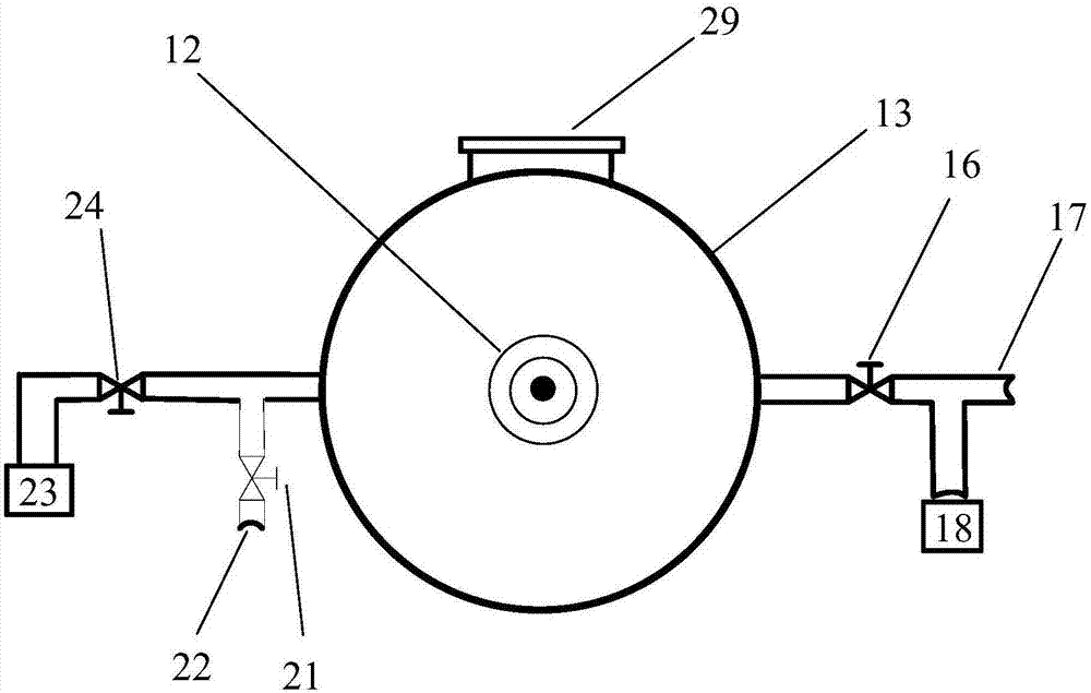 Device and method for testing influence of different metal materials on SF6 local sudden discharge fault decomposing