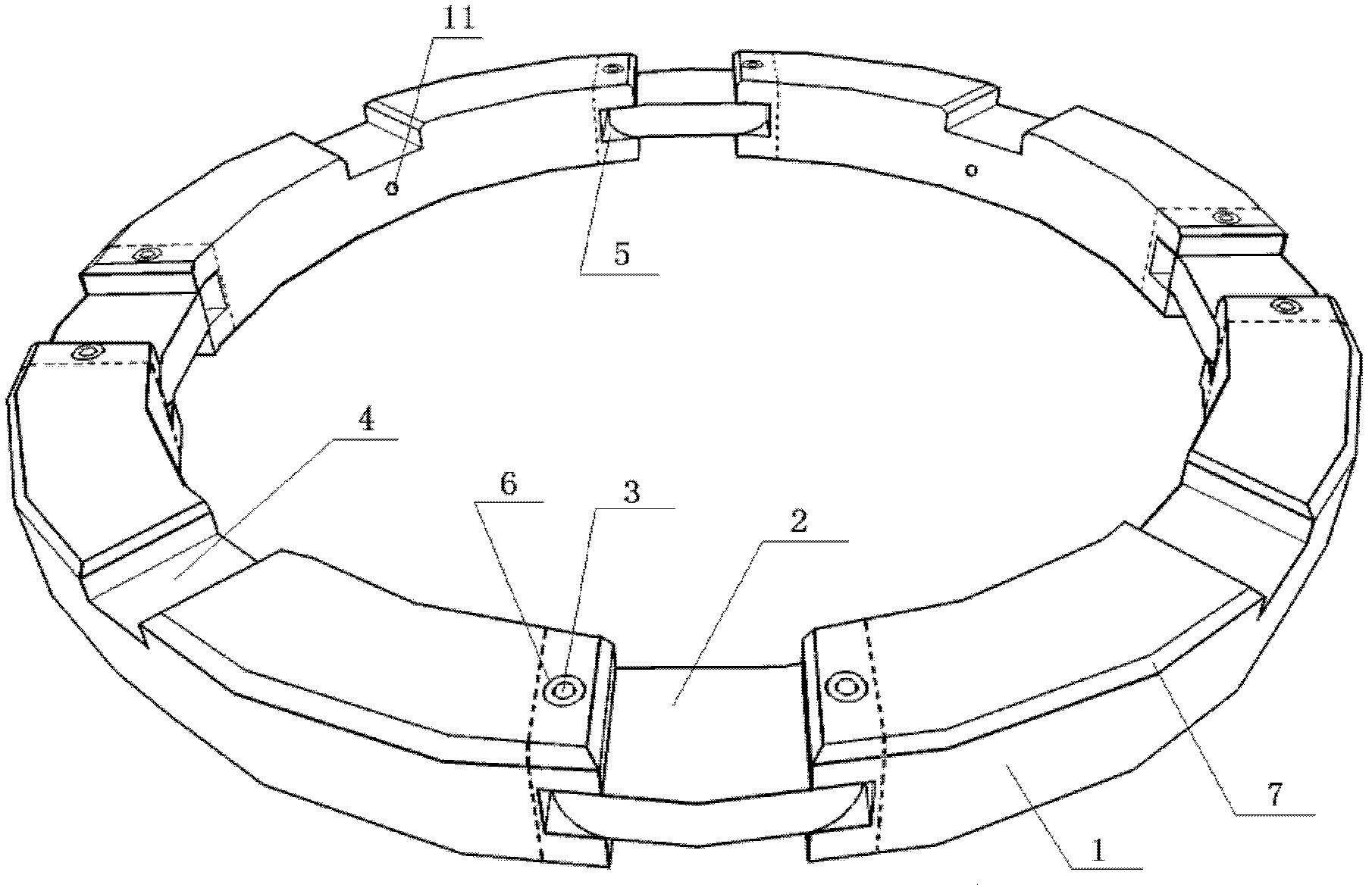Discontinuous deformable surgical anastomosing magnetic ring