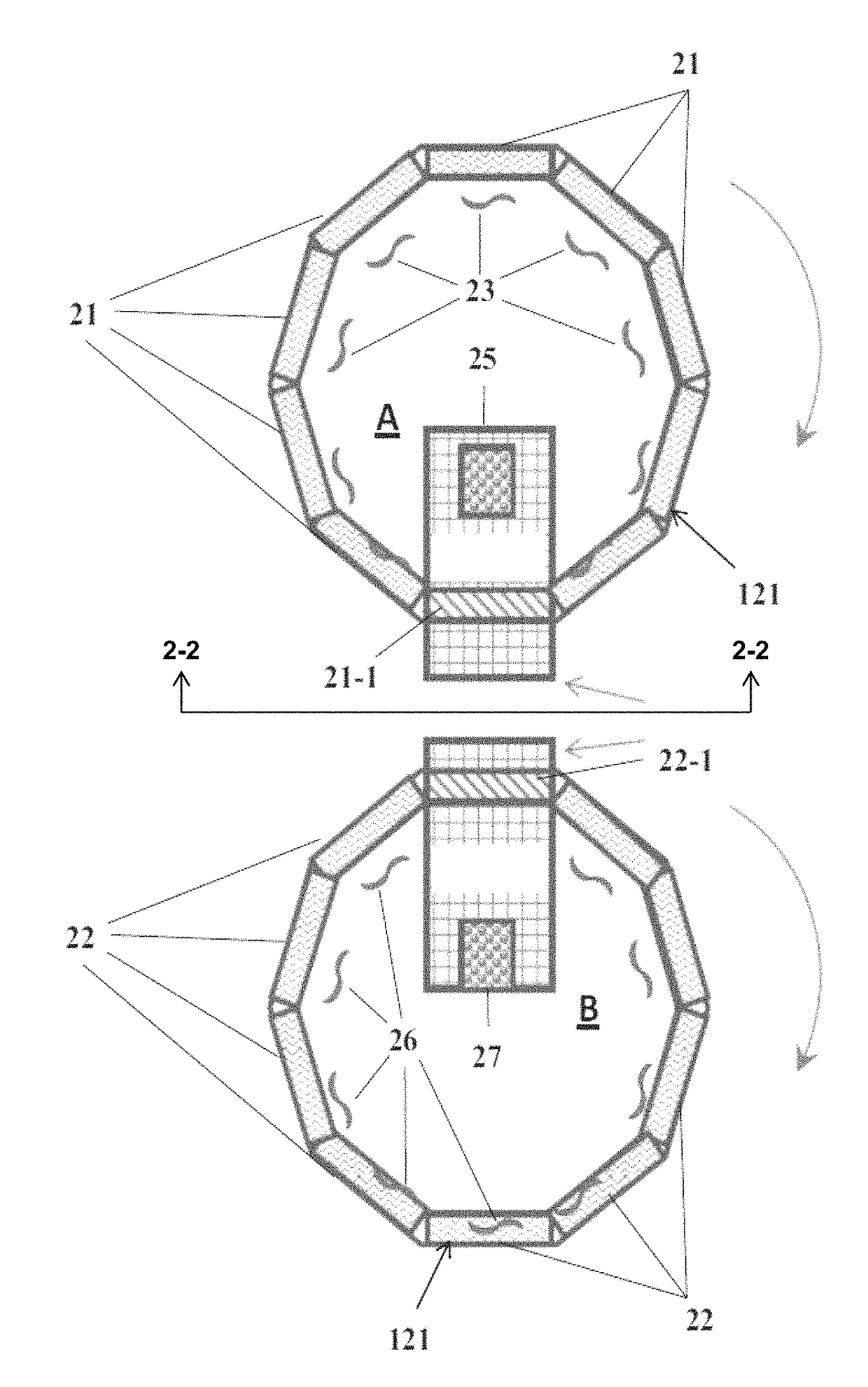 Rotating multi-monolith bed movement system for removing CO<sub>2 </sub>from the atmosphere