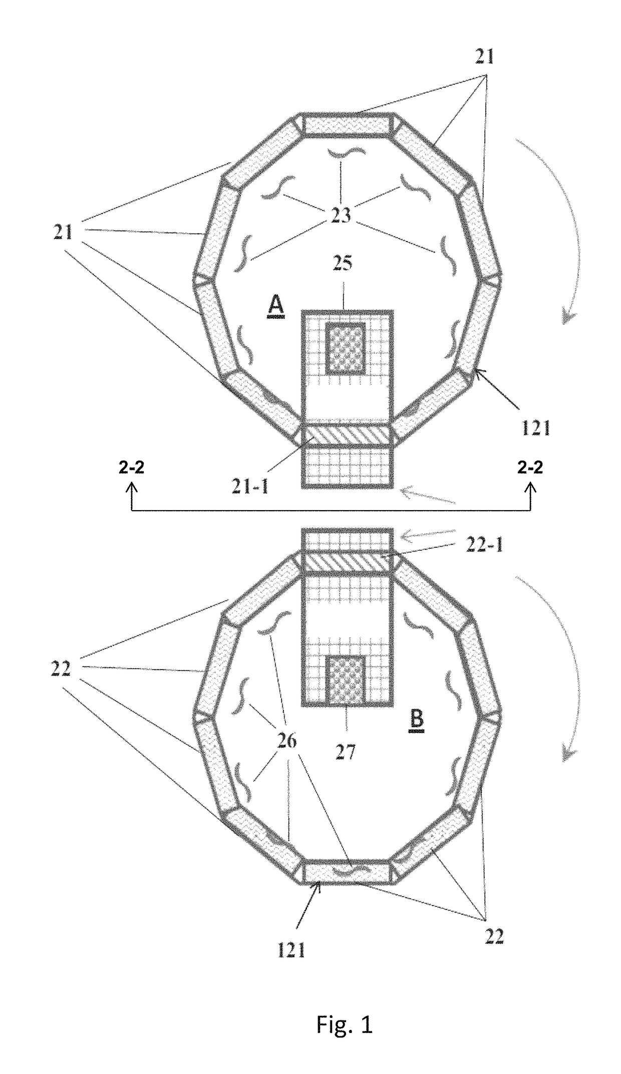 Rotating multi-monolith bed movement system for removing CO<sub>2 </sub>from the atmosphere