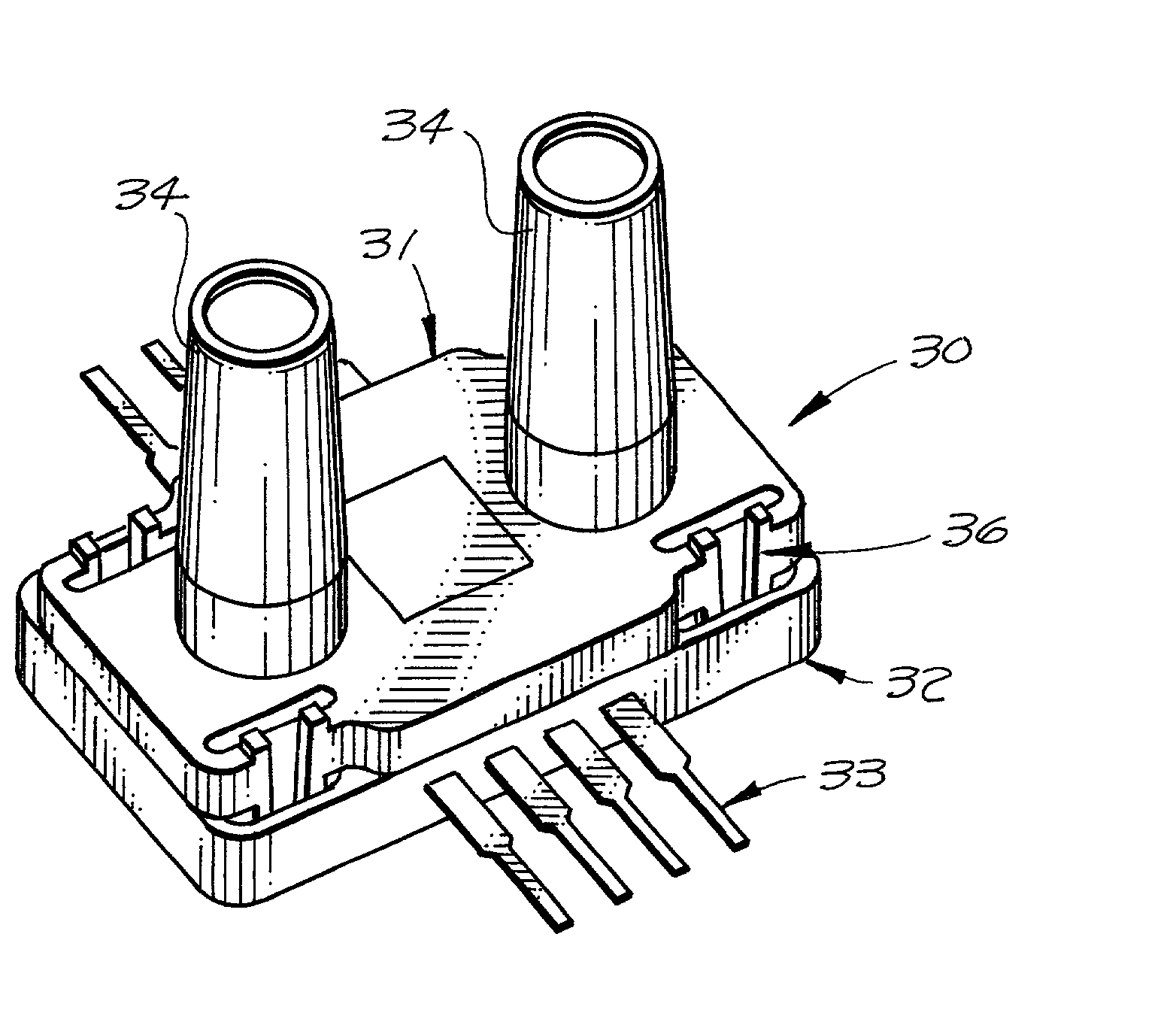 System for sensing the motion or pressure of a fluid