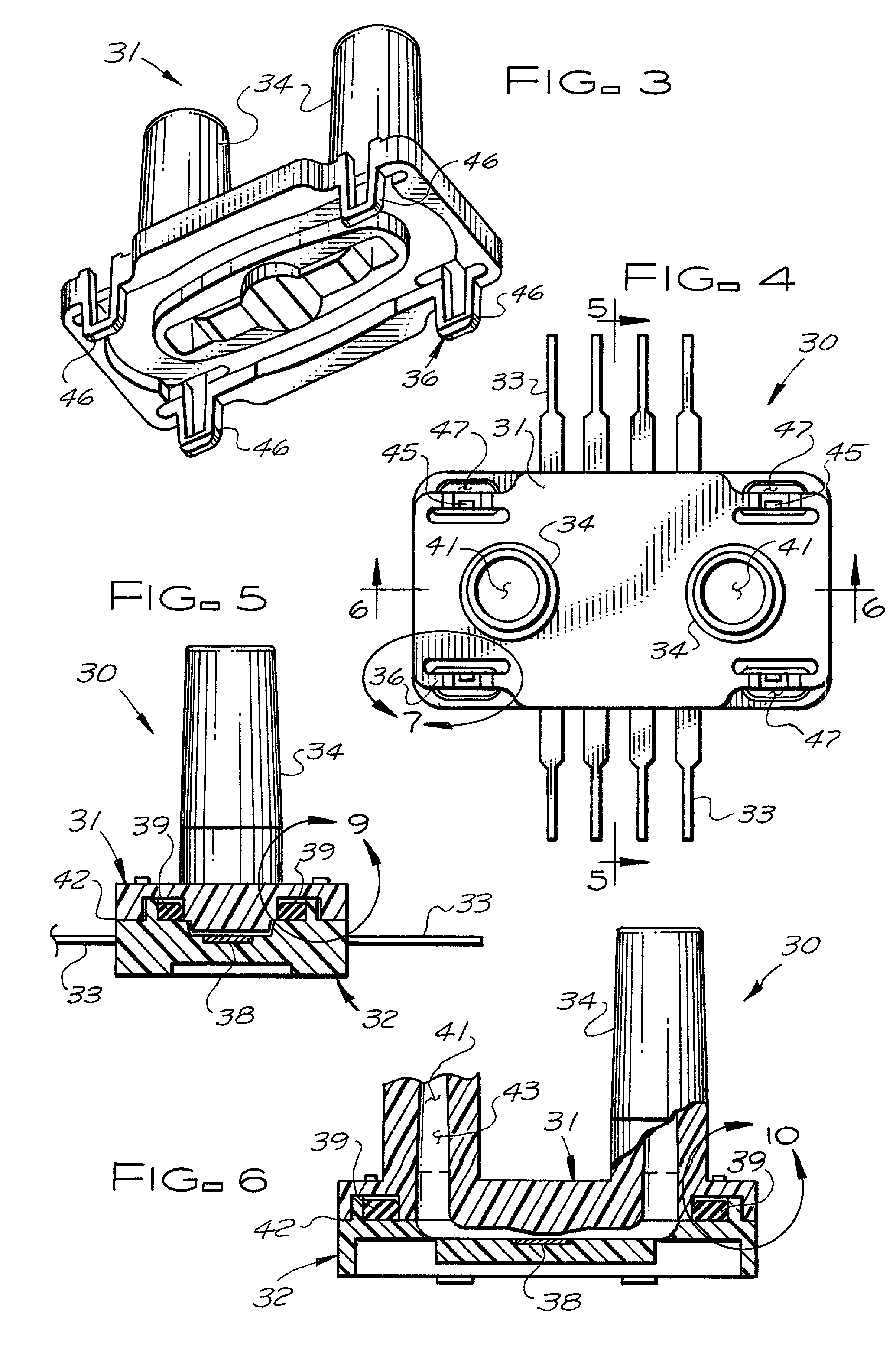 System for sensing the motion or pressure of a fluid
