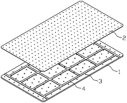 Flat-plate simplified seedling raising tray