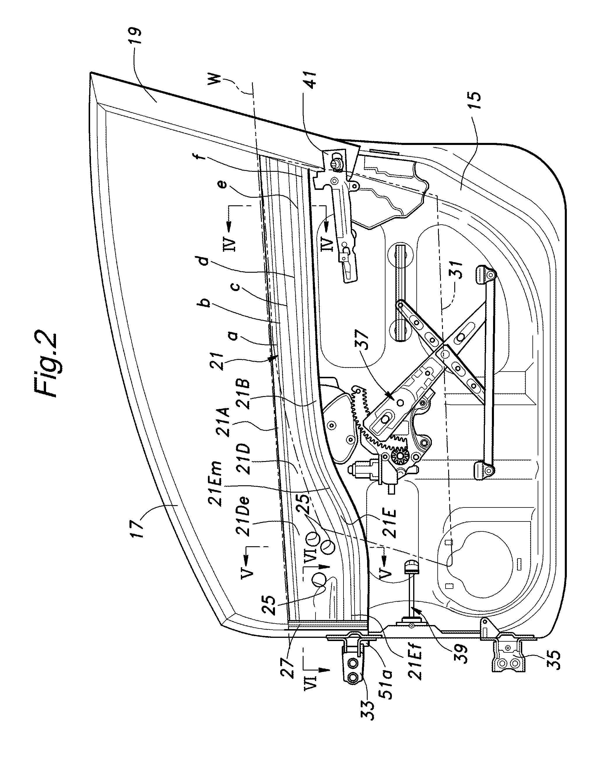 Vehicle door structure