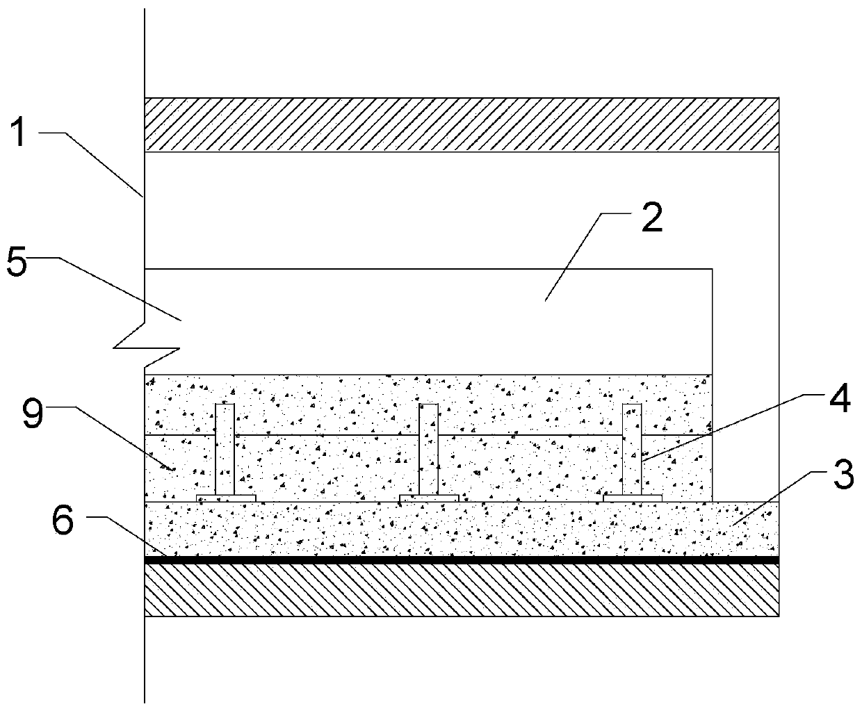 Construction structure and construction method for mounting large-diameter steel pipe through adopting shield tunnel