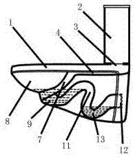 Wall-mounted water-saving toilet