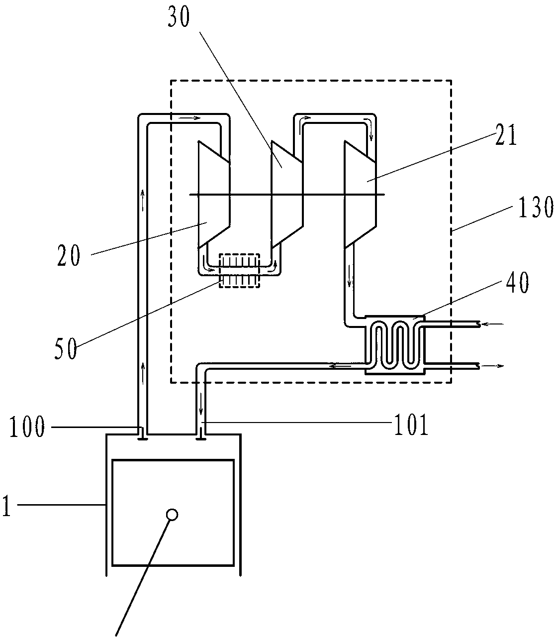 Low-temperature air intake method for internal combustion engine and engine