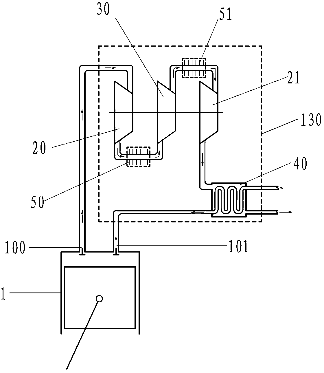 Low-temperature air intake method for internal combustion engine and engine