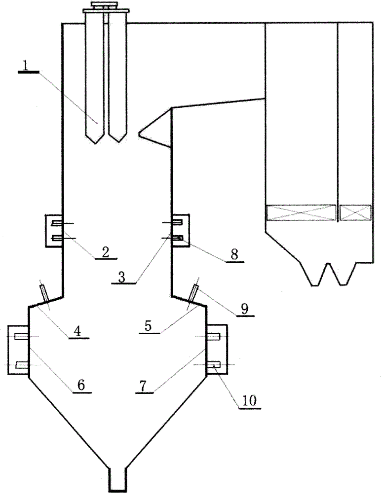 Semi-W flame combustion subcritical steam pocket furnace