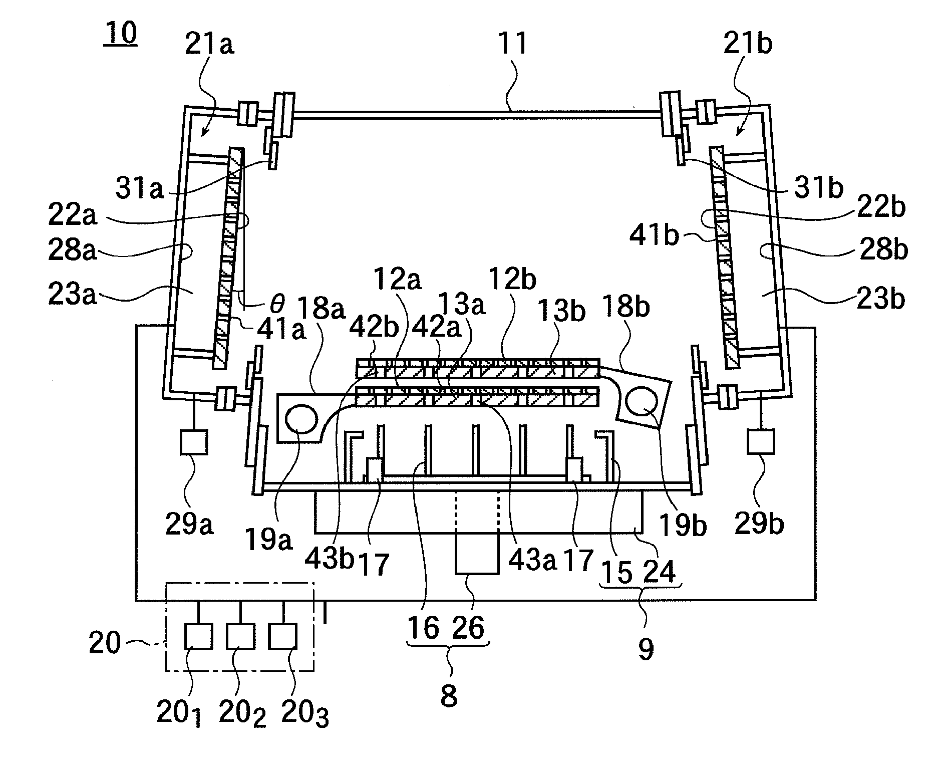 Organic thin film deposition device, organic el element manufacturing device, and organic thin film deposition method