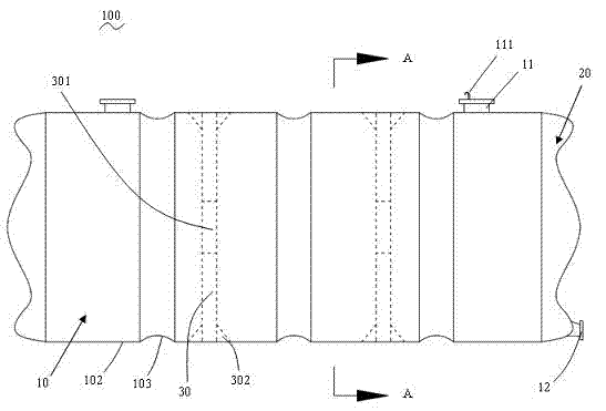 Rotationally moulded storage tank