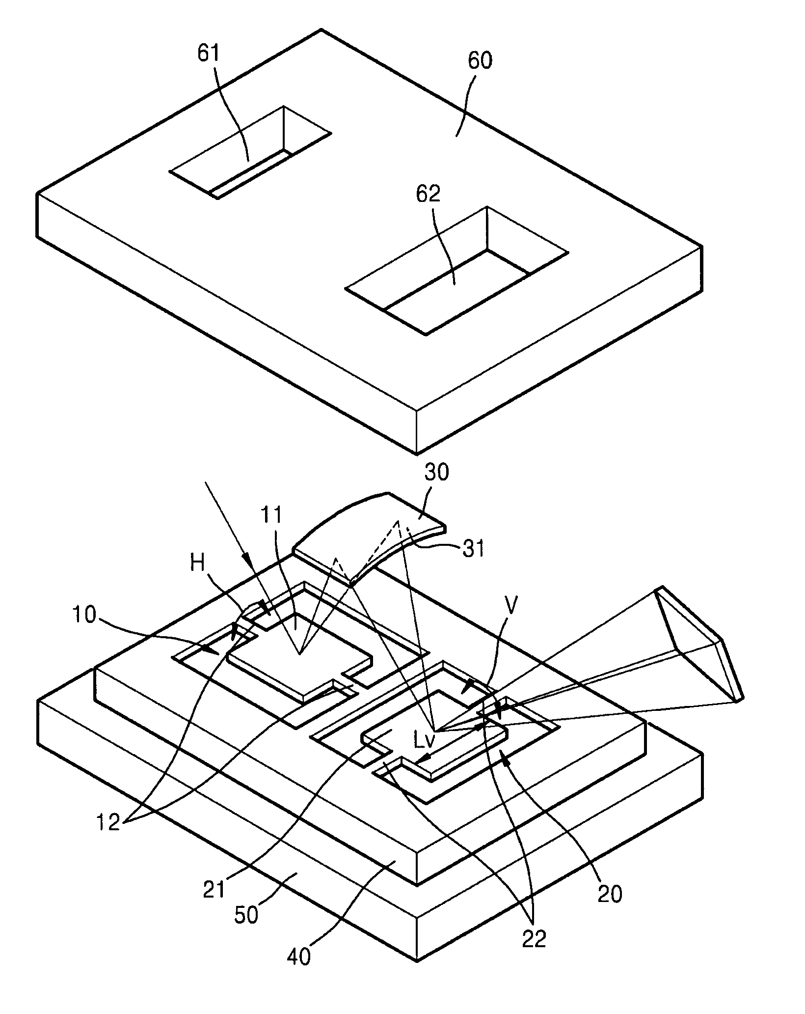 Two-dimensional micro optical scanner