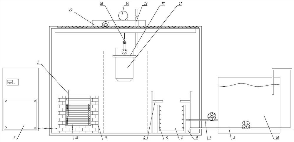 Magnesium alloy smelting and casting integrated device