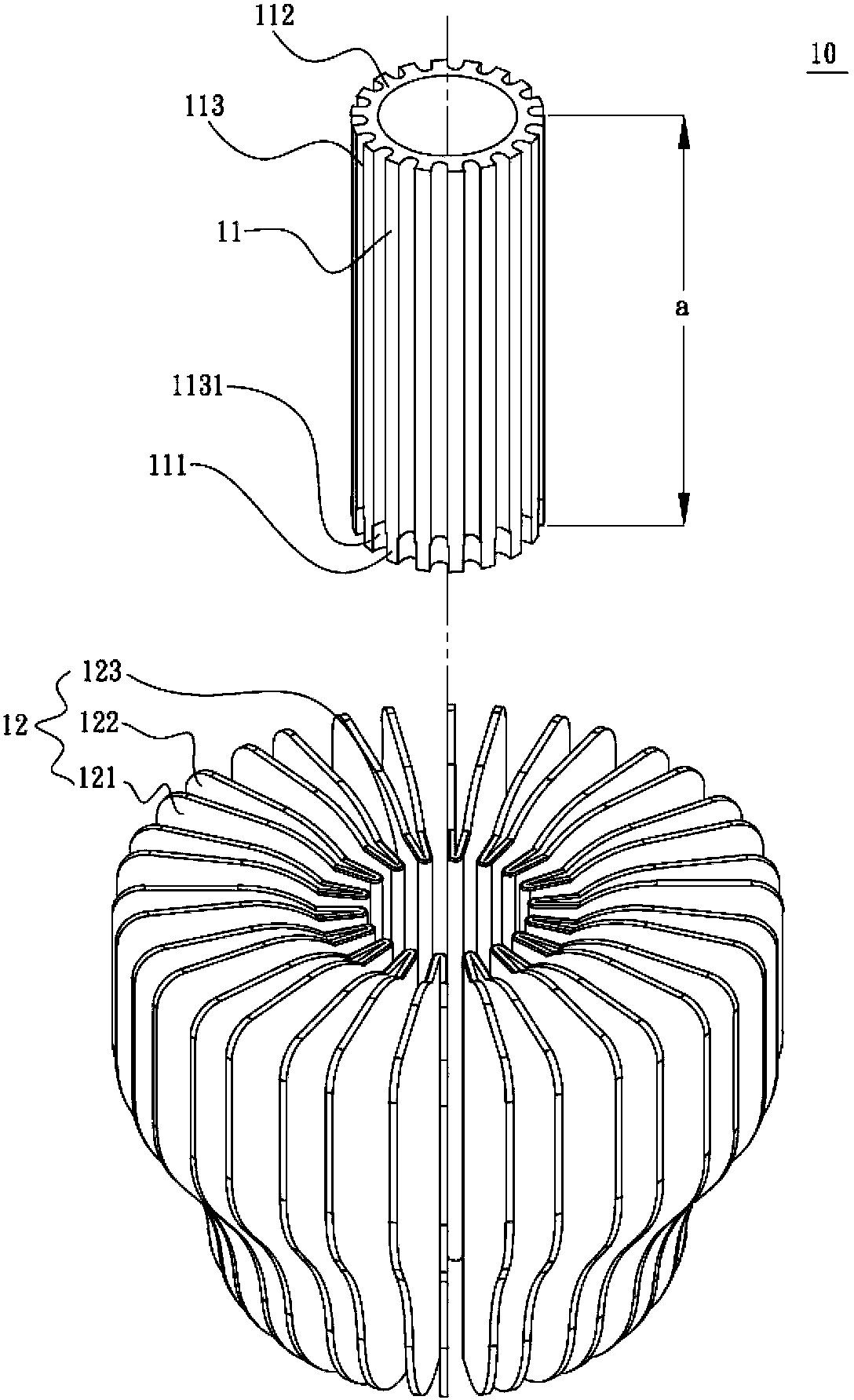 Radiator structure and production method thereof