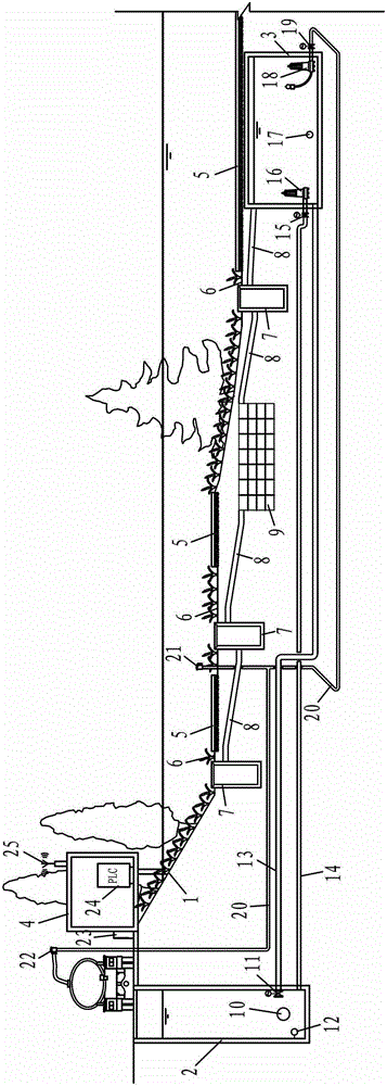 Intelligently controlled type concave urban rainwater park capable of resisting shocks