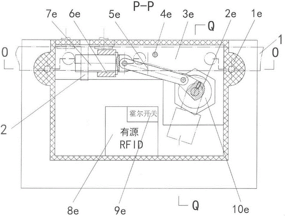 RFID record lock for rotatable detection of mechanical lock cylinder and lock head for logistics container