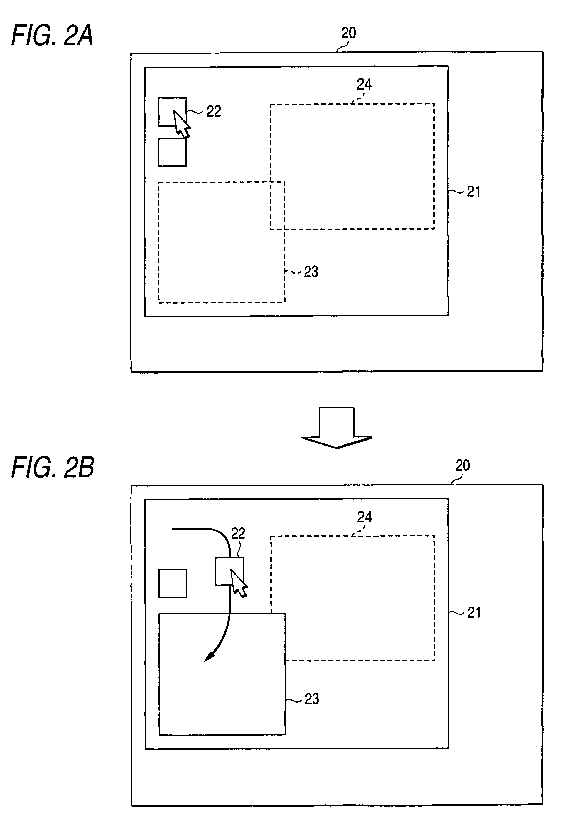 Display control method and display control processing system for concealed window on desktop