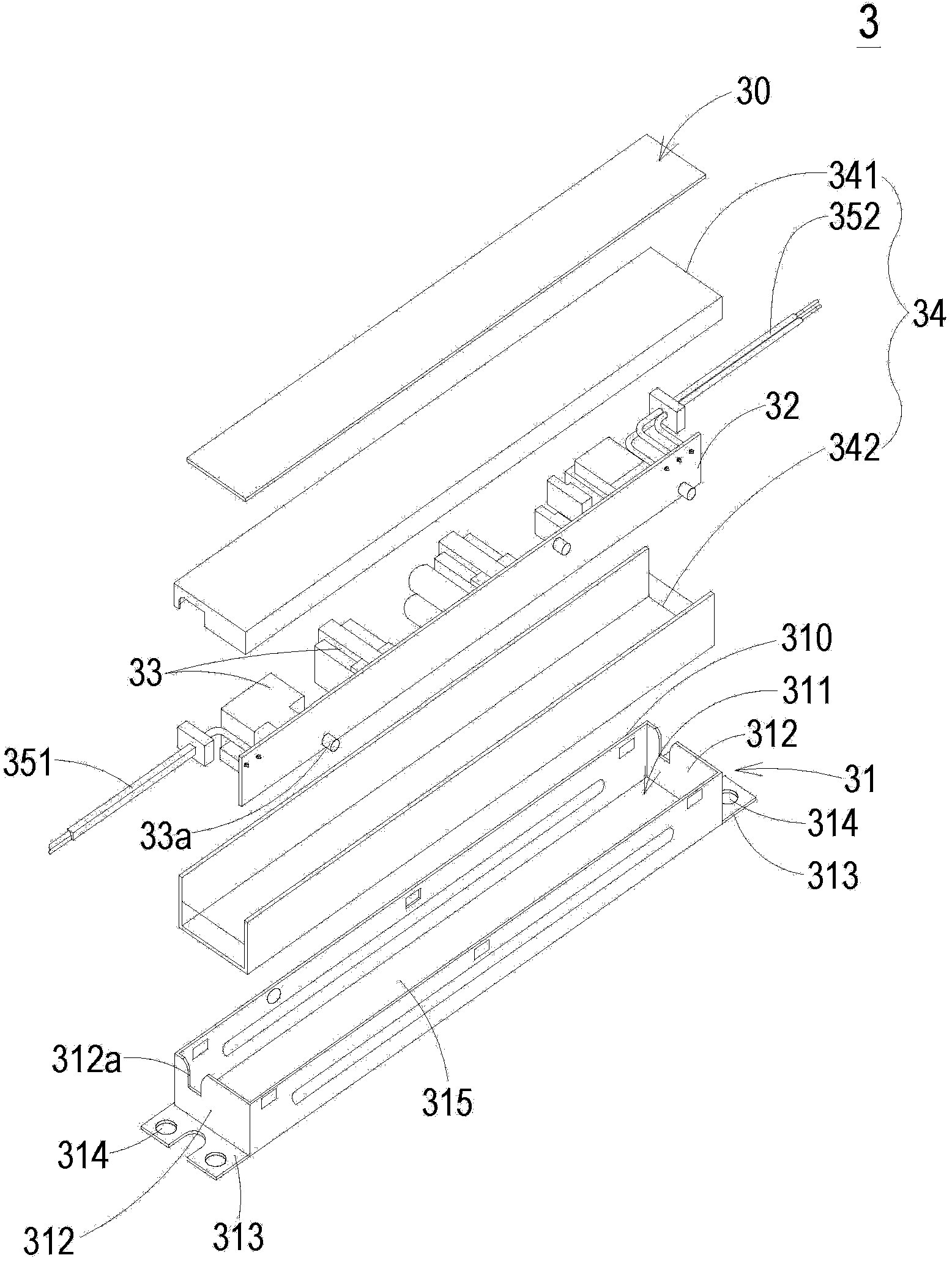 Thin electronic ballast and manufacturing method of thin electronic ballast