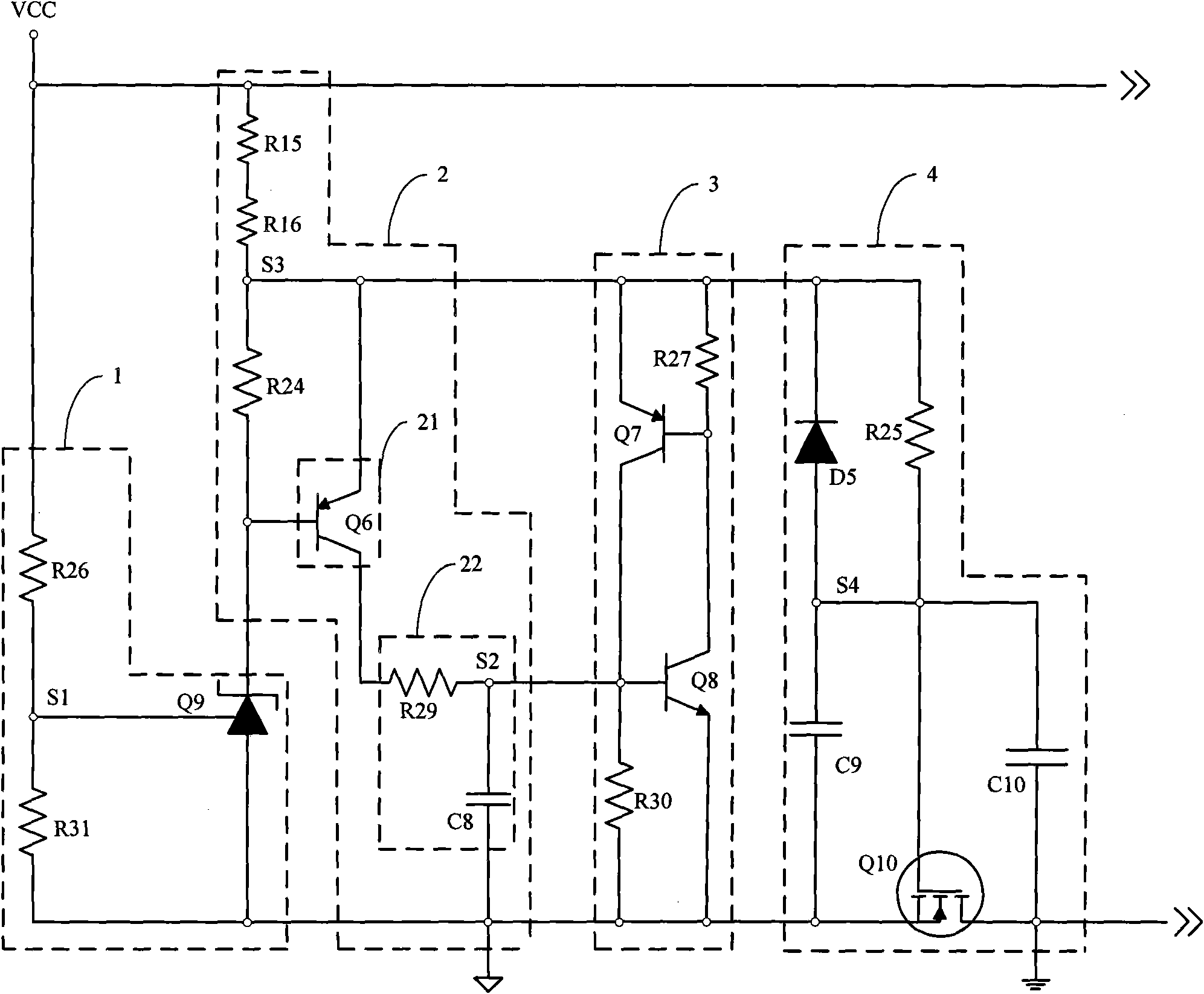 Input overvoltage protection circuit and DC-DC power supply conversion device
